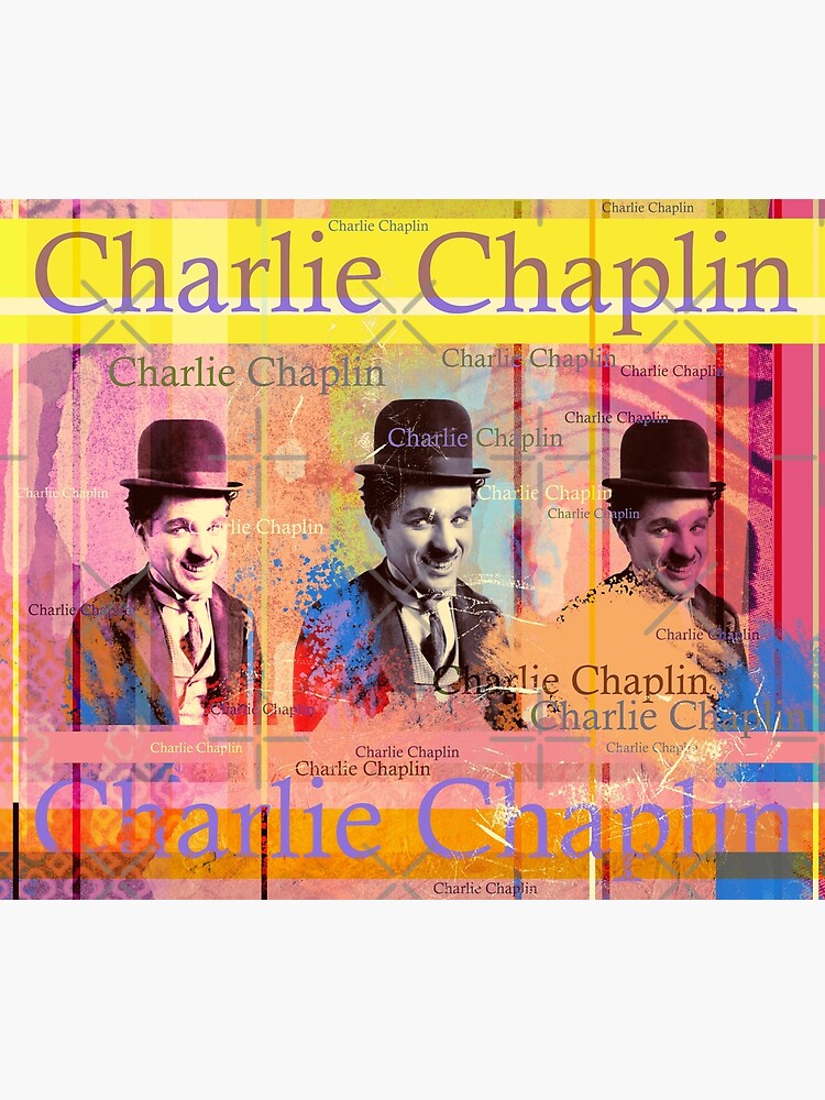 Portrait of English actor and comedian Charlie Chaplin Greeting Card