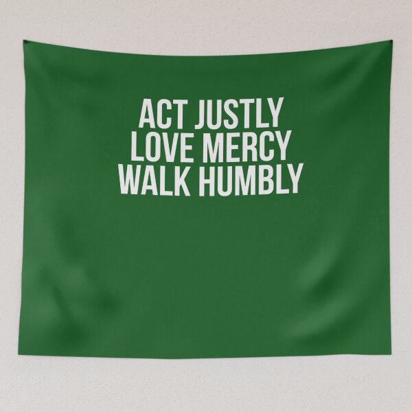Item preview, Act Justly Love Mercy Walk Humbly Micah 68 Christian God  designed and sold by Montecinostamps.