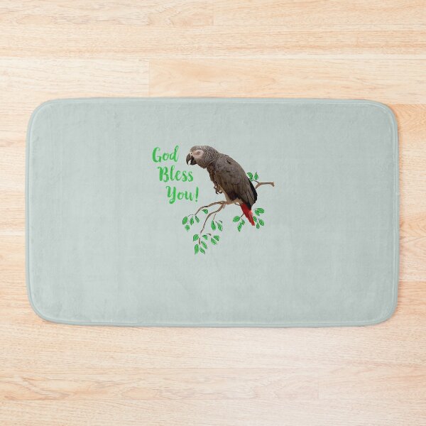Item preview, African Grey Parrot  God Bless You Premium  designed and sold by Montecinostamps.