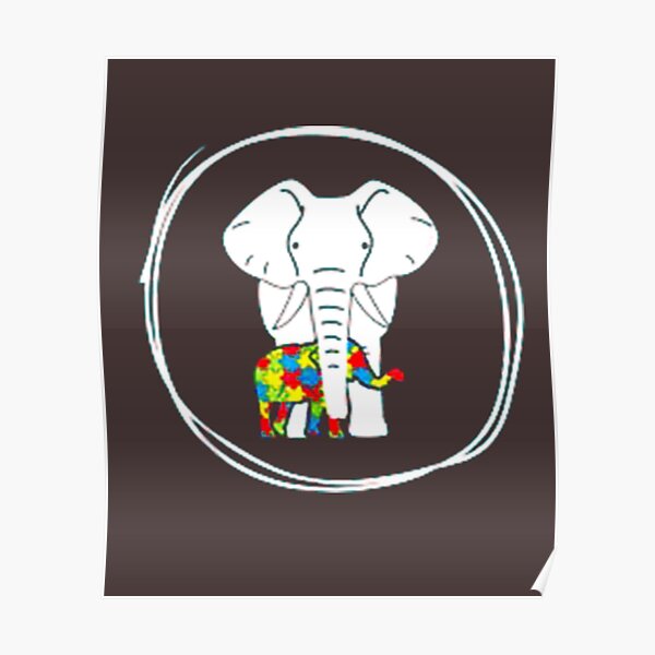 Autism Awareness Elephant Posters | Redbubble