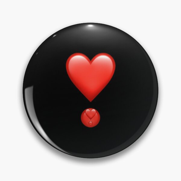 Item preview, Exclamation heart emoji design on black  designed and sold by ICRainbowMoons.