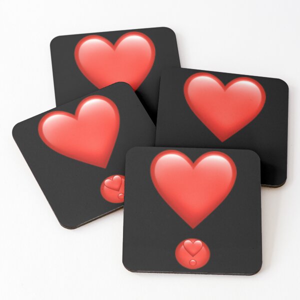 Item preview, Exclamation heart emoji design on black  designed and sold by ICRainbowMoons.