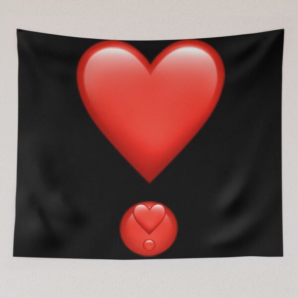 Item preview, Exclamation heart emoji design on black  designed and sold by ICRainbowMoons.