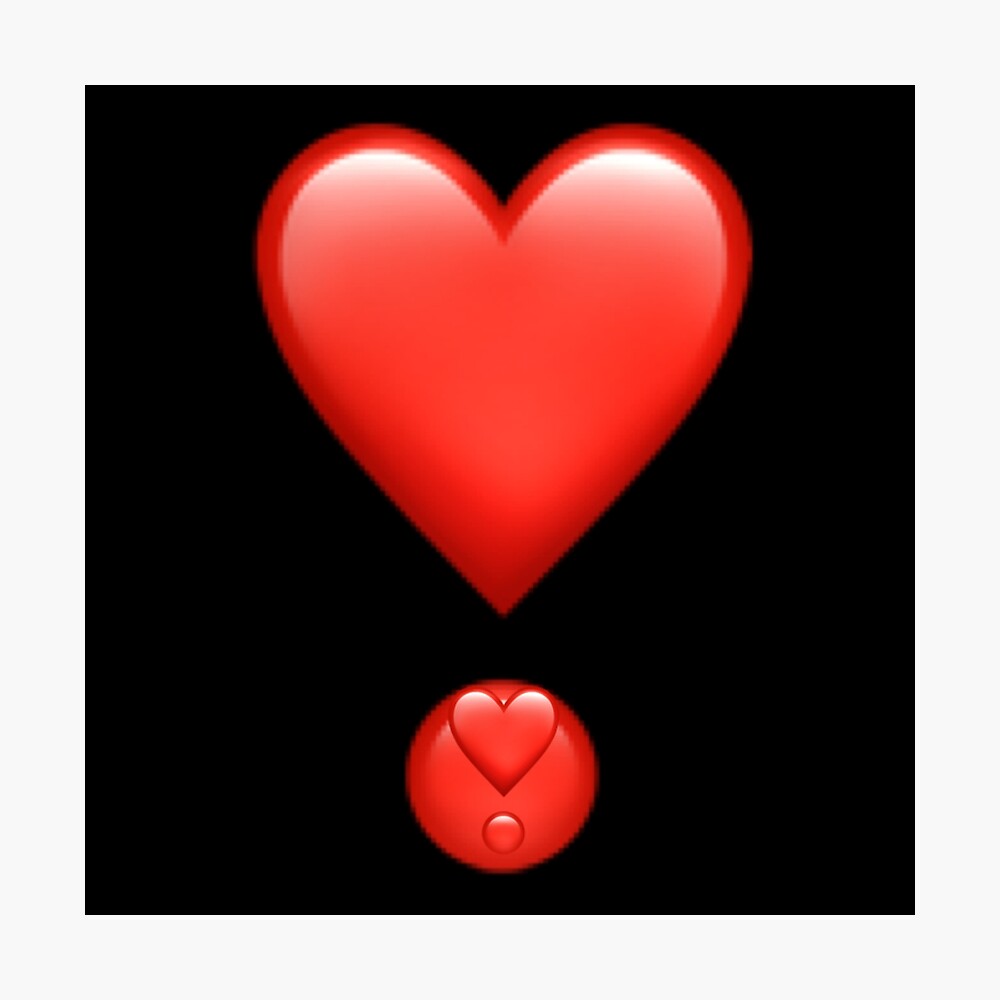 Black Heart Emoji Posters for Sale