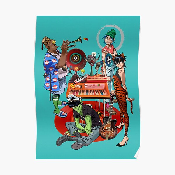 Gorillaz Meilleur Anime Poster Poster