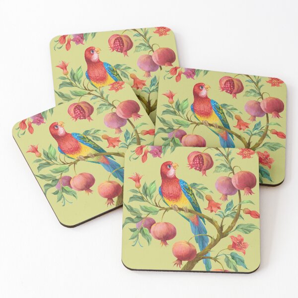 Item preview,  Parrot on pomegranate tree designed and sold by fairytaleprints.