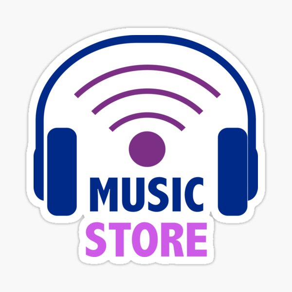 "music store" Sticker for Sale by kaewfha Redbubble