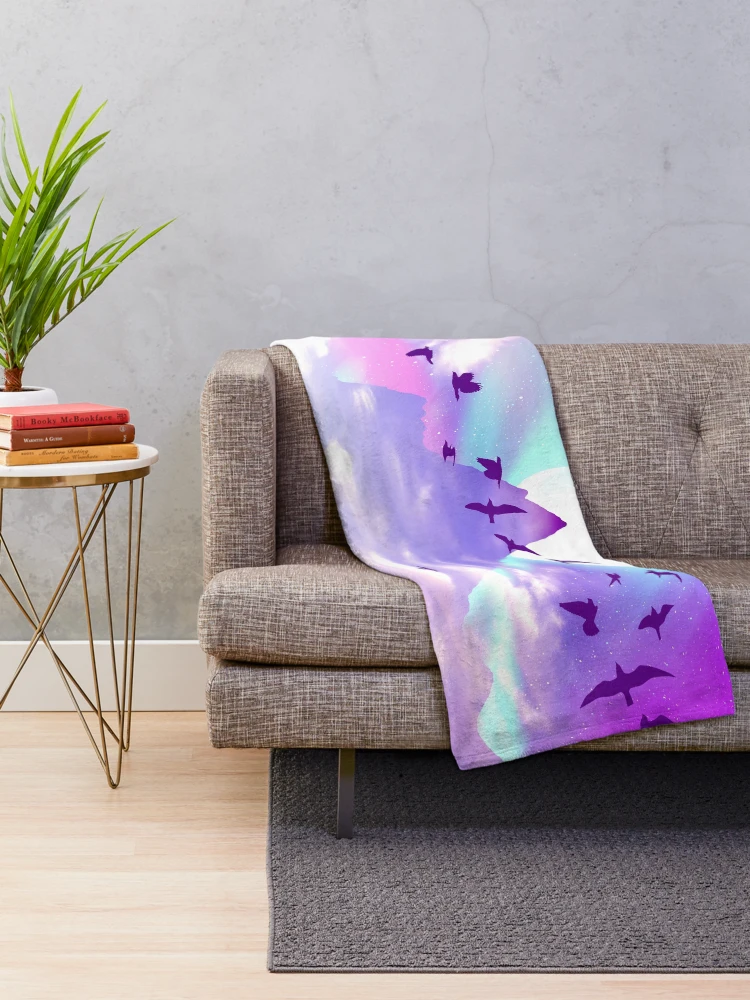 Thumbnail 2 of 6, Throw Blanket, Colorful Soar designed and sold by Mandala Of Life.
