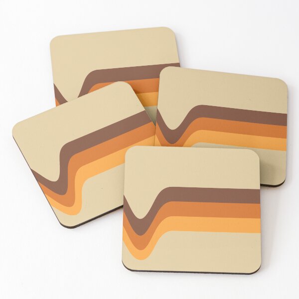 Aperçu de l'œuvre 70s 70's Stripes Marron Orange Jaune créée et vendue par ShamusSleuth.