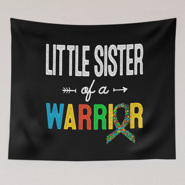 Item preview, Little Sister Of A Warrior Autism Awareness Support T-Shirt designed and sold by HammonArt.