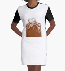 Muscular Cat Graphic T-Shirt Dress