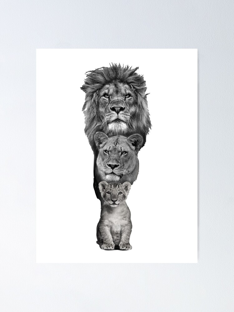 Löwenfamilie Poster, حجم الصورة 750x1000