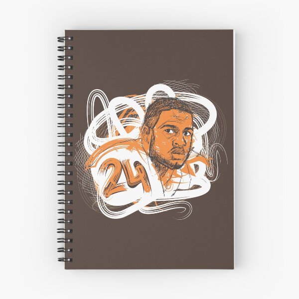 Item preview, Nick Chubb From Browns Portrait With Brown Background designed and sold by Hit-Fun.