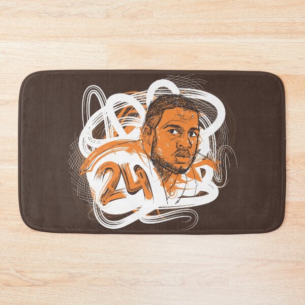 Item preview, Nick Chubb From Browns Portrait With Brown Background designed and sold by Hit-Fun.