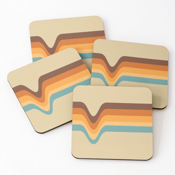 Item preview, 70s 70’s Stripes Brown Orange Yellow Cream Beige Tan Blue designed and sold by ShamusSleuth.