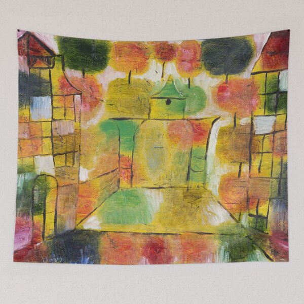 Item preview, Vintage Tree and Architecture Painting designed and sold by JoyforU.