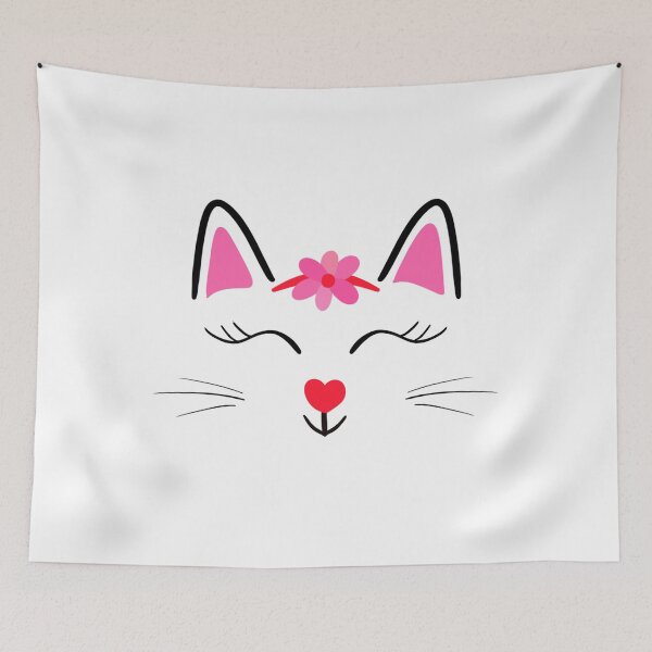 Item preview, Cute cat with red nose | Kitten face  designed and sold by Mixture-DESIGN.