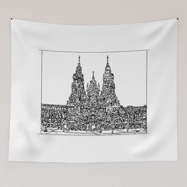 Item preview, Camino de Santiago Cathedral of Compostela Galicia, Urban Sketchers Spain designed and sold by cachaldora.