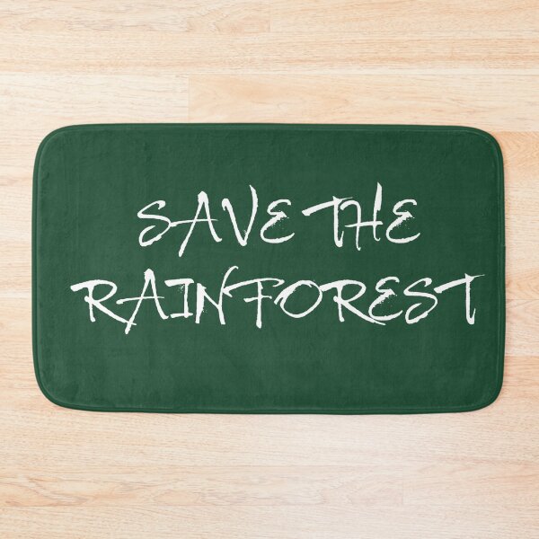 Item preview, Save the rainforest simple white text Environmental activism and conservation design designed and sold by TheGeoShop.