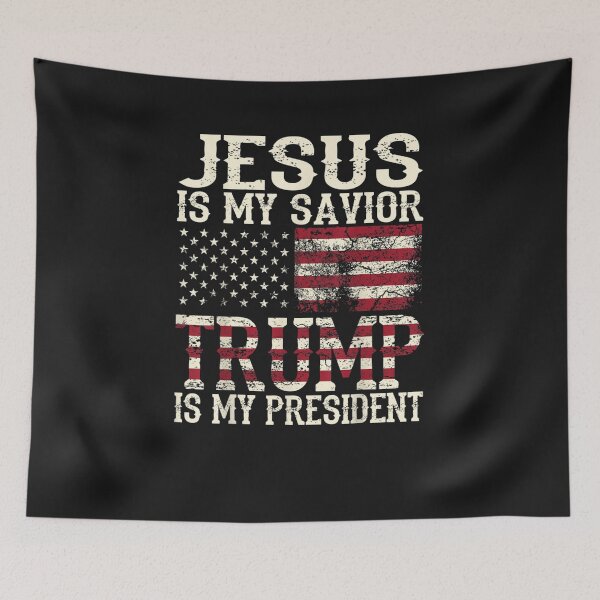 Item preview, Funny American Jesus Is My Savior Trump Is My President Gift designed and sold by RosieSandoval.