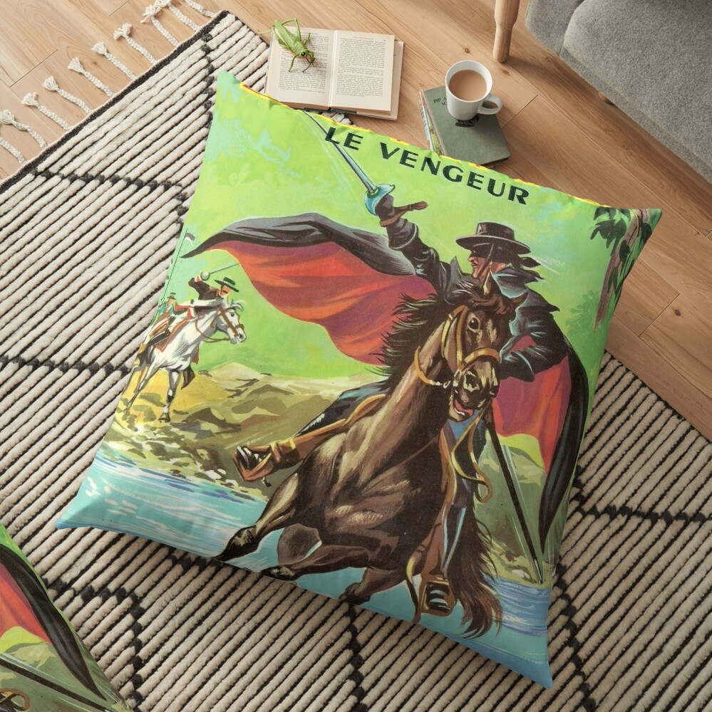 Zorro the masked vigilante ... Floor Pillow