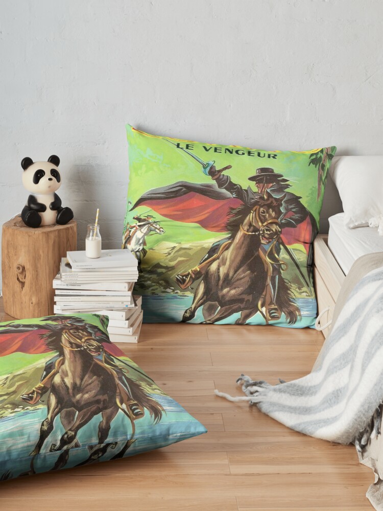 Alternate view of Zorro the masked vigilante ... Floor Pillow