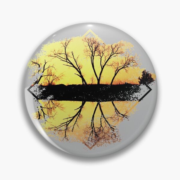Item preview, Brushstroke trees and sunset designed and sold by BorneowithLove.