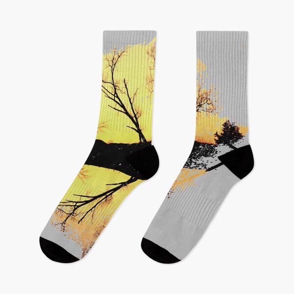 Item preview, Brushstroke trees and sunset designed and sold by BorneowithLove.