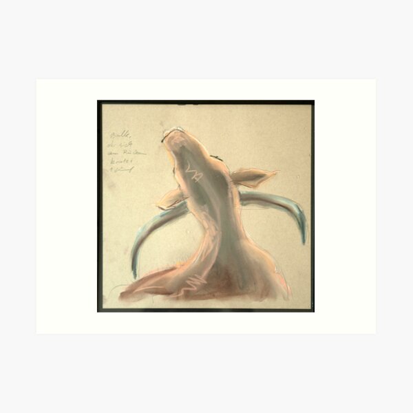 Bulle, der sich den Rücken kratzt Art Print