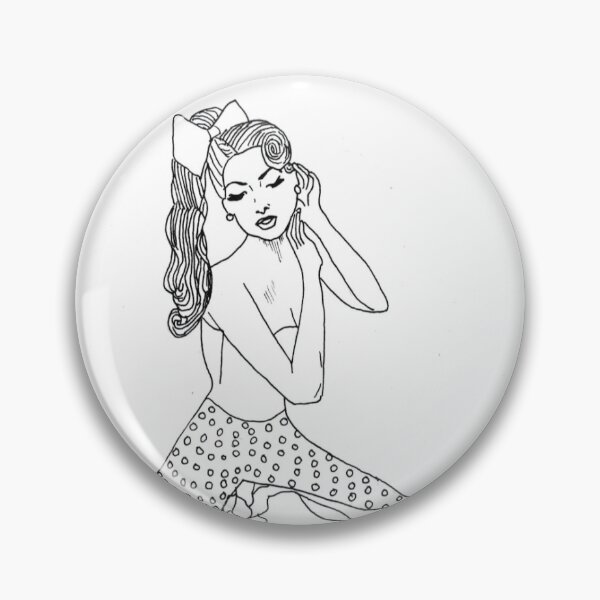 Item preview, 50s Fashion Colour-in Apparel and Merchandise Diner Girl designed and sold by ClosLineDesigns.