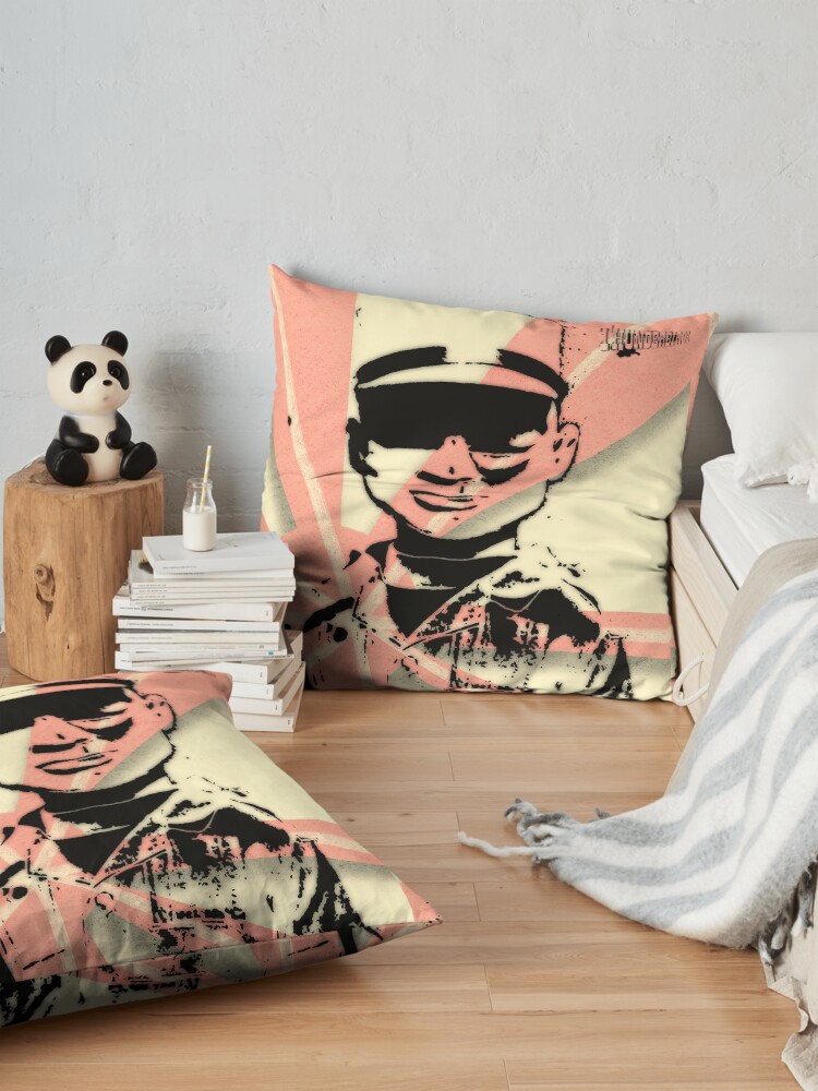 Alternate view of The Hood Thunderbirds Japanese spray paint Floor Pillow
