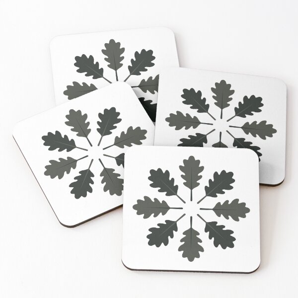 Item preview, Radial Oak Leaves (Black) designed and sold by John Uttley.