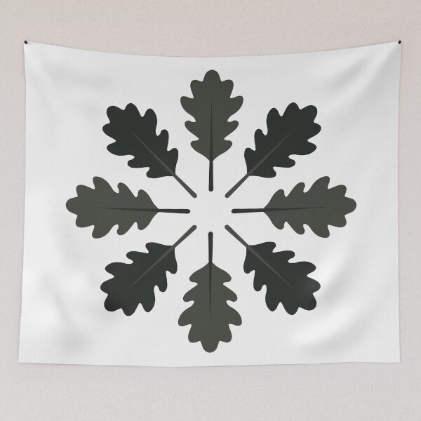 Item preview, Radial Oak Leaves (Black) designed and sold by John Uttley.