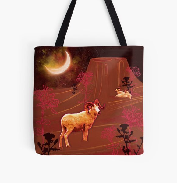 Aries Moon Dreamscape All Over Print Tote Bag