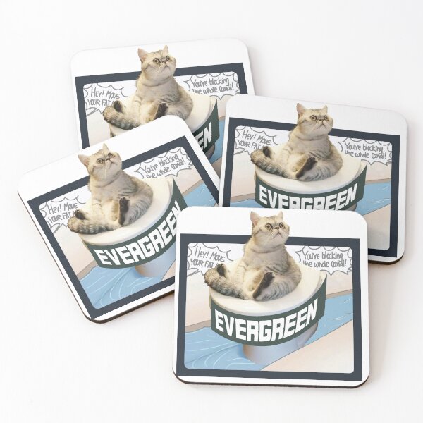 Item preview, Blocked Suez Canal Cat Meme Parody designed and sold by VinBasis.