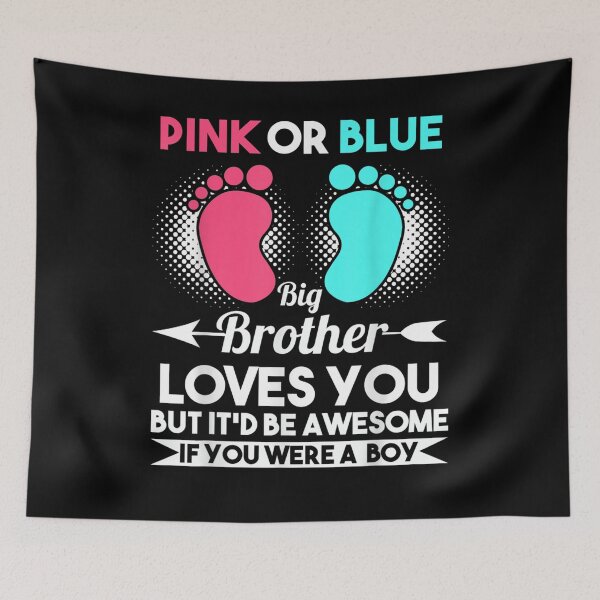 Item preview, Pink Or Blue Big Brother Loves You A Boy Gender Reveal  designed and sold by beatabea.