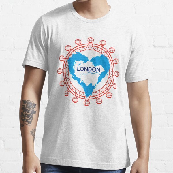 I Heart London with TEXT - I Love LDN Original Design London Eye UK Capital City  Essential T-Shirt