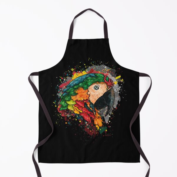 Item preview, Parrot head on black background designed and sold by NadiaChevrel.