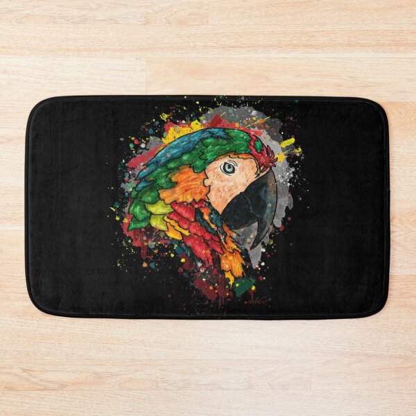 Item preview, Parrot head on black background designed and sold by NadiaChevrel.