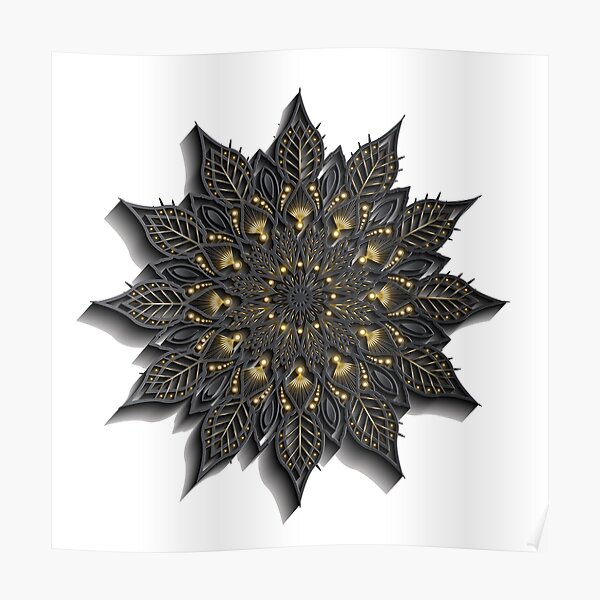 Download 3d Mandala Posters Redbubble