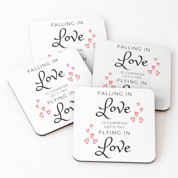 Item preview, Falling In Love Is Common Lets Try Flying In Love designed and sold by SirajDecors.