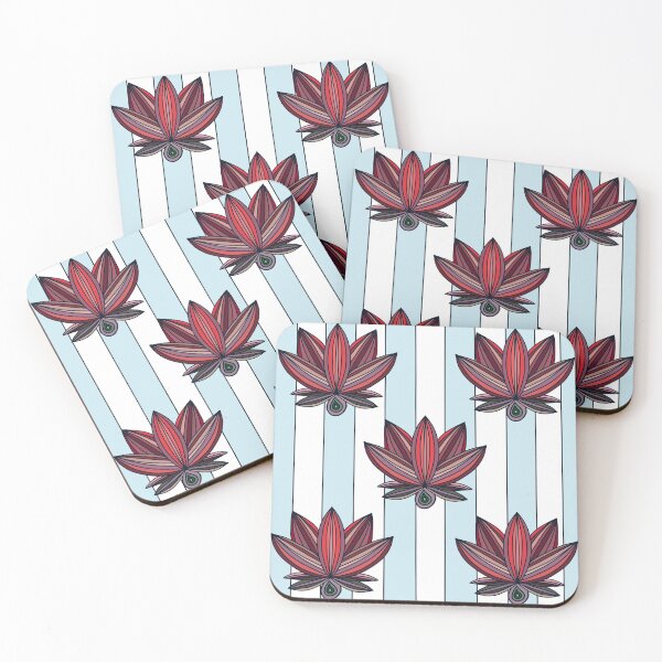 Item preview, Pink Lotus design in striped background  designed and sold by Eve :).