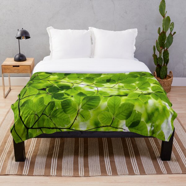 Item preview, Fresh summer look - leaves in bright green and white. designed and sold by LizziesSpace.