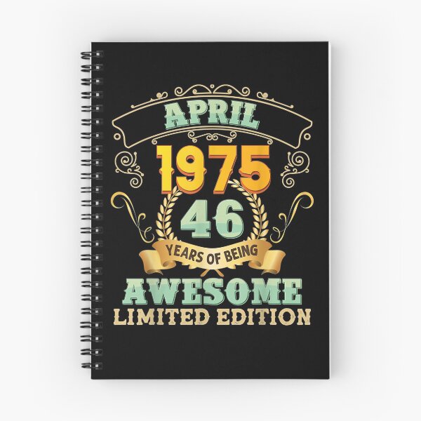 Item preview, April 1975 46 Years Of Being Awesome 46th Birthday Vintage  designed and sold by beatabea.