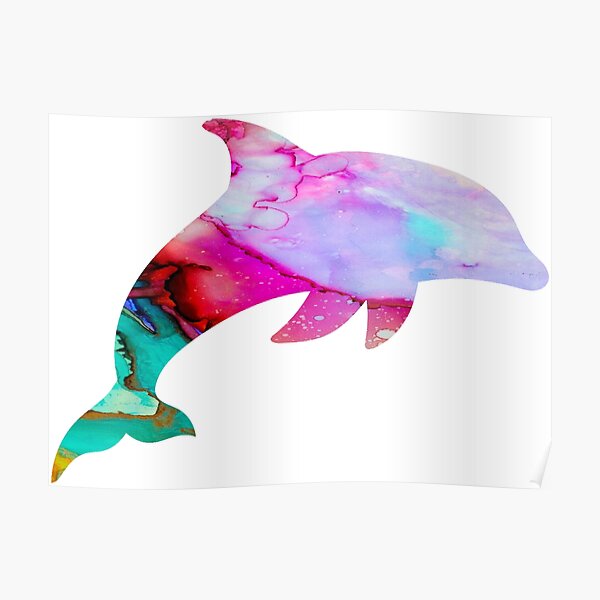 : Cute colorful Tie Dye Dolphin Sea Life Gifts Cute Tie-dye Shirt  Parent and Child Dolphins Throw Pillow, 18x18, Multicolor : Home & Kitchen