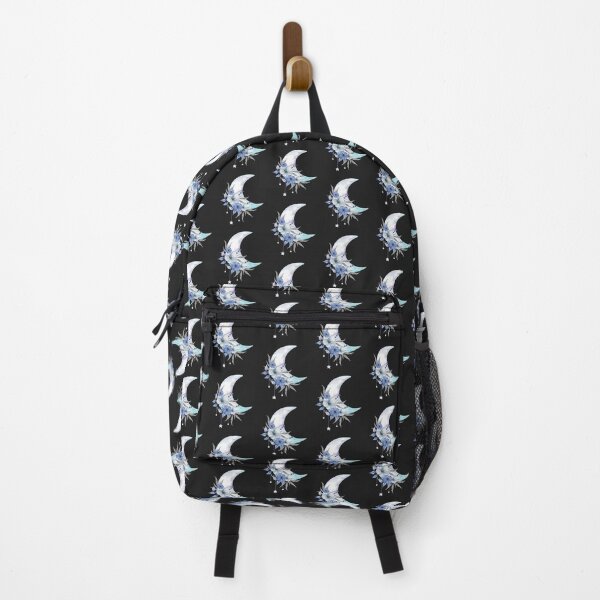 Item preview, Blue Crescent Moon with Flower and Hanging Stars designed and sold by Alicia Chee.