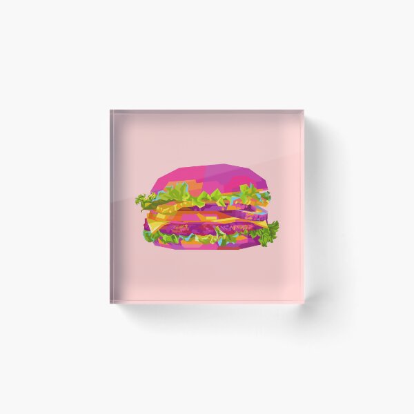 Item preview, Colorful Burger pink BG designed and sold by ahmadnusyirwan.