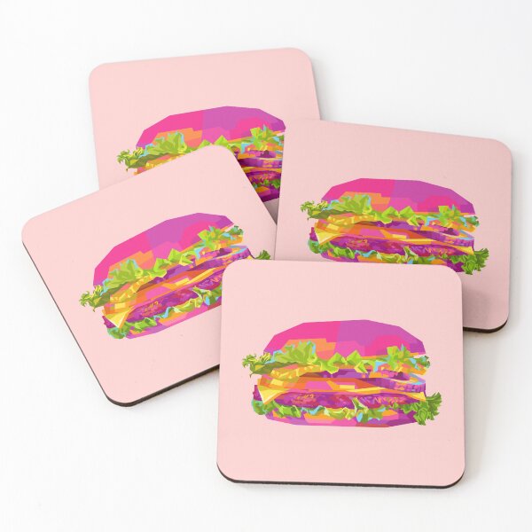 Item preview, Colorful Burger pink BG designed and sold by ahmadnusyirwan.