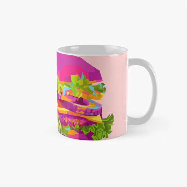 Item preview, Colorful Burger pink BG designed and sold by ahmadnusyirwan.