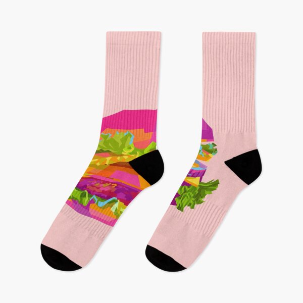 Item preview, Colorful Burger pink BG designed and sold by ahmadnusyirwan.